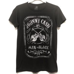 Zion Black Johnny Cash Graphic T-Shirt - Medium